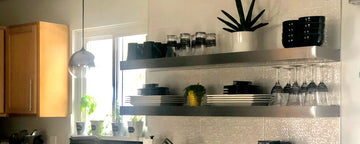 stainless steel kitchen shelves