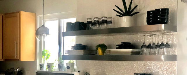 stainless steel kitchen shelves